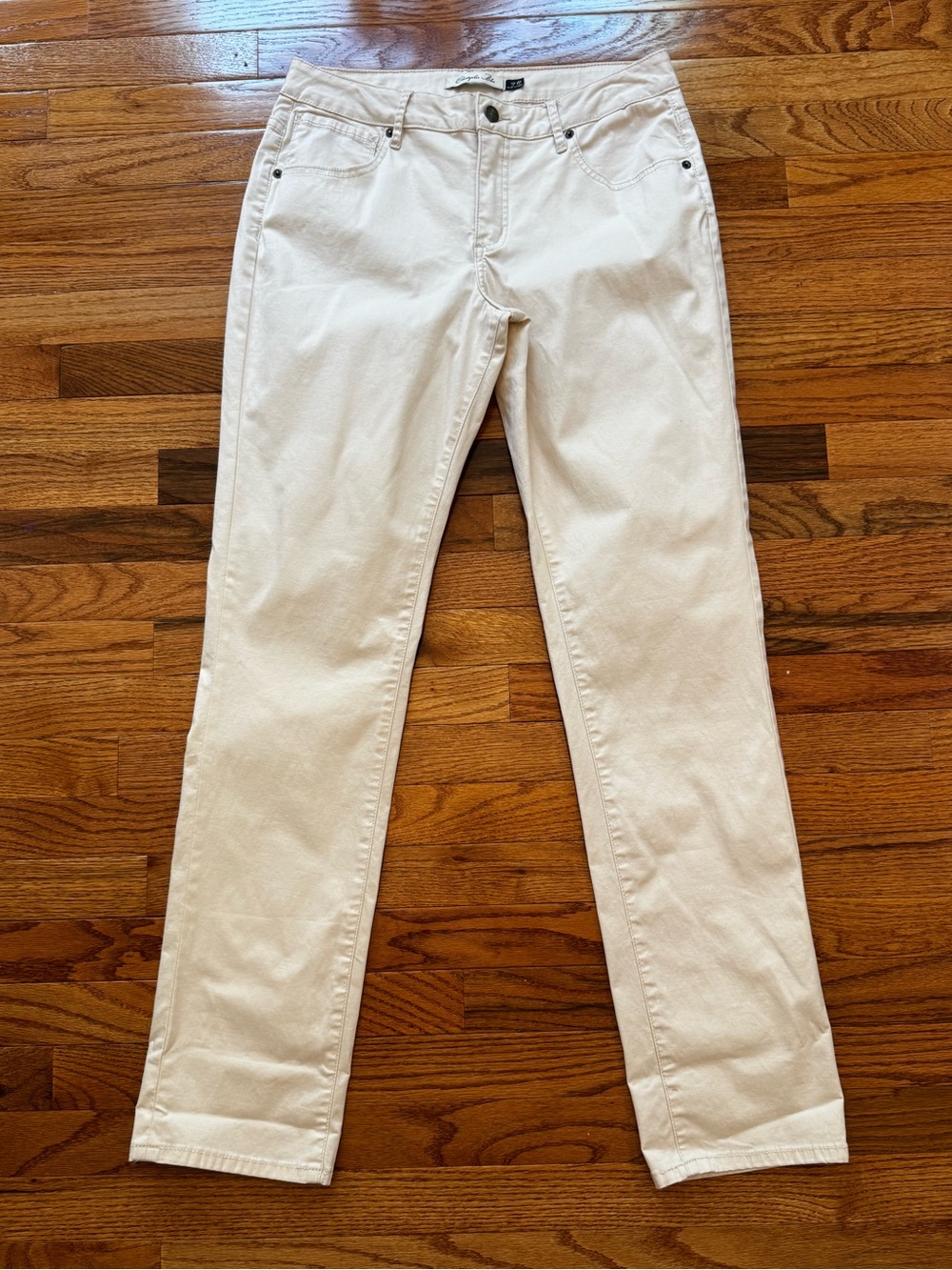 Christopher Blue Cream Sophia Mid-rise Skinny Silhouette